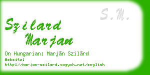 szilard marjan business card
