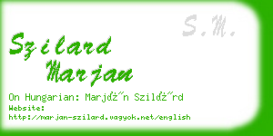 szilard marjan business card